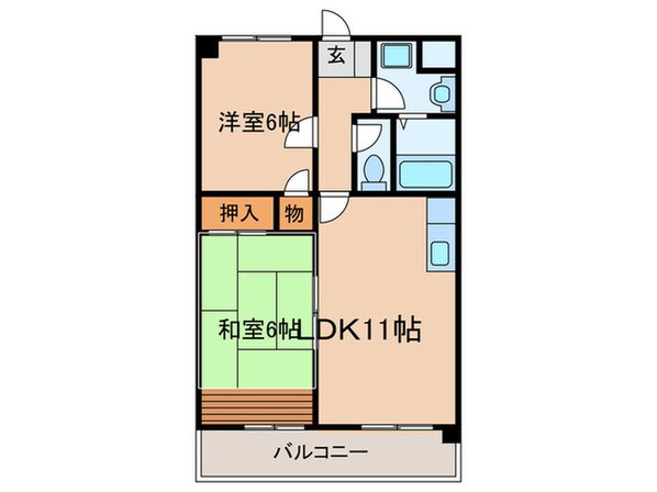 ﾌﾟﾚｽﾃｰｼﾞ北天神の物件間取画像